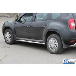 Купити Бічні труби без вставок (2 шт., нерж.) 60 мм для Renault Duster 2008-2017 рр