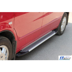 Купити Бокові пороги Line (2 шт., алюм.) для Mercedes Vito W638 1996-2003 рр