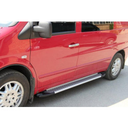 Купити Бокові пороги Line (2 шт., алюм.) для Mercedes Vito W638 1996-2003 рр