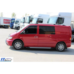 Купити Бокові пороги Line (2 шт., алюм.) для Mercedes Vito W638 1996-2003 рр