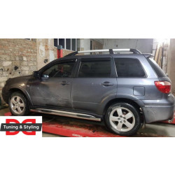 Купити Бічні труби (2 шт., нерж) для Mitsubishi Outlander 2001-2006 рр