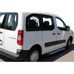 Купити Бокові пороги Line (2 шт., алюміній) для Peugeot Partner Tepee 2008-2018 рр