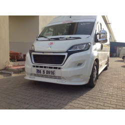 Купити Передня накладка 2014-2025 (вузька з LED, під фарбування) для Peugeot Boxer рр