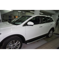 Купити Бокові пороги Fullmond (2 шт, алюм.) для Mazda CX-9 2007-2016рр