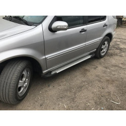 Купити Бокові пороги Allmond Grey (2 шт., алюміній) для Mercedes ML W163