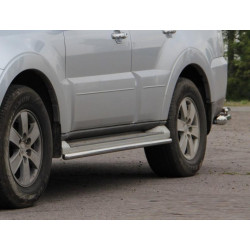 Купить Боковые трубы под родной (2 шт., нерж.) для Mitsubishi Pajero Wagon III