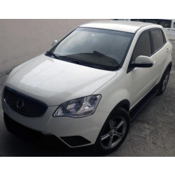 Купить Боковые пороги Allmond Black (2 шт., алюминий) для SsangYong Korando 2010–2019 гг