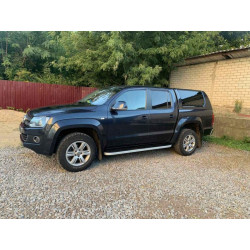 Купити Бокові пороги Tayga Grey (2 шт., алюміній) для Volkswagen Amarok 2010-2022 рр