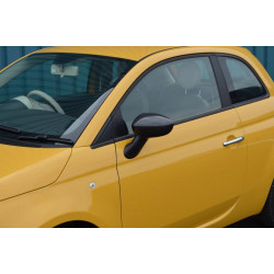 Купити Накладки на дзеркала 2007-2015 (2 шт., натуральний карбон) для Fiat 500/500L