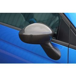 Купити Накладки на дзеркала 2007-2015 (2 шт., натуральний карбон) для Fiat 500/500L
