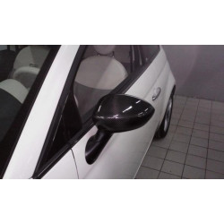 Купити Накладки на дзеркала 2007-2015 (2 шт., натуральний карбон) для Fiat 500/500L