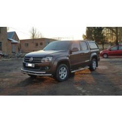 Купити Передній захист ST018-2 (нерж) для Volkswagen Amarok 2010-2022 рр