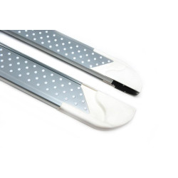 Купить Боковые пороги Allmond White (2 шт., алюминий) для Nissan Juke 2010-2019 гг