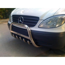 Купити Кенгурятник WT003/004 (нерж.) 50мм, без напису для Mercedes Viano 2004-2014 рр