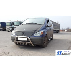 Купити Кенгурятник WT003/004 (нерж.) 50мм, без напису для Mercedes Viano 2004-2014 рр