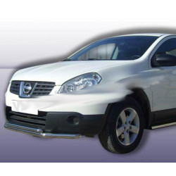 Купити Передній подвійний вус ST014 (нерж) 60/42 мм для Nissan Qashqai 2010-2014рр