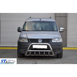 Купити Кенгурятник WT003 (нерж) 50мм, без напису для Volkswagen Caddy 2004-2010 рр