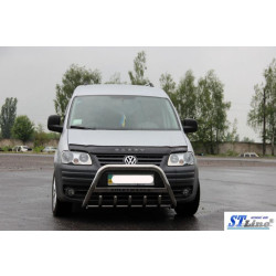 Купити Кенгурятник WT003 (нерж) 50мм, без напису для Volkswagen Caddy 2004-2010 рр