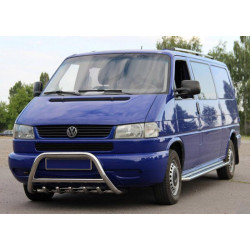 Купити Кенгурятник WT003 60мм (нерж) 50мм, з написом для Volkswagen T4 Transporter