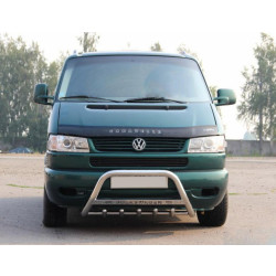 Купити Кенгурятник WT003 60мм (нерж) 50мм, з написом для Volkswagen T4 Transporter