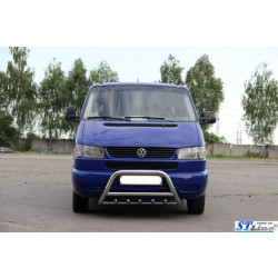 Купити Кенгурятник WT003 60мм (нерж) 50мм, з написом для Volkswagen T4 Transporter