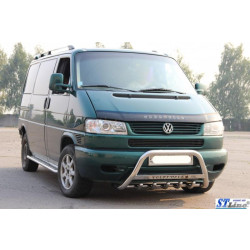 Купити Кенгурятник WT003 60мм (нерж) 50мм, з написом для Volkswagen T4 Transporter