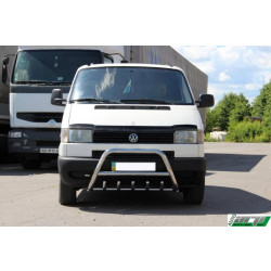 Купити Кенгурятник WT003 60мм (нерж) 50мм, з написом для Volkswagen T4 Transporter