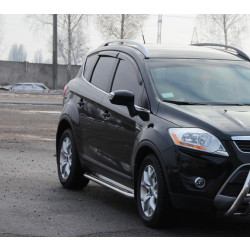 Купити Бокові пороги Premium (2 шт., нерж) 60 мм для Ford Kuga 2008-2013 рр