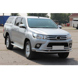 Купити Передній захист ST018 (нерж) для Toyota Hilux 2015- рр