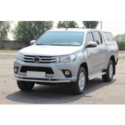 Купити Передній захист ST018 (нерж) для Toyota Hilux 2015- рр