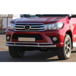 Купити Передній захист ST018 (нерж) для Toyota Hilux 2015- рр