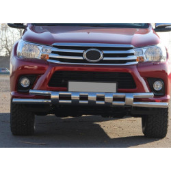 Купити Передній захист ST015 (нерж) для Toyota Hilux 2015- рр
