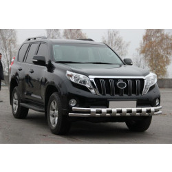 Купити Передній захист ST016-2 (нерж) для Toyota Land Cruiser Prado 150