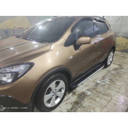 Купить Боковые пороги Maya V1 (2 шт., алюминий) для Opel Mokka 2012-2021 гг