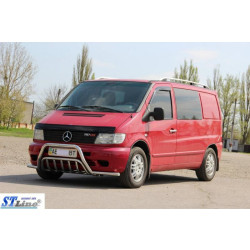 Купити Кенгурятник із вусами WT002 Plus (нерж.) для Mercedes Vito W638 1996-2003 рр