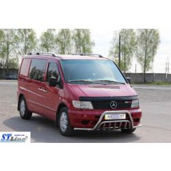 Купити Кенгурятник із вусами WT002 Plus (нерж.) для Mercedes Vito W638 1996-2003 рр