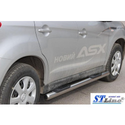 Купити Бічні труби BB002 (2 шт., нерж.) для Mitsubishi ASX 2010-2023 рр