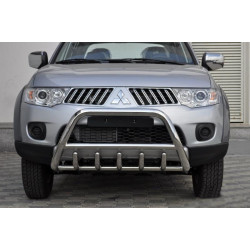 Купити Передній захист WT003 (нерж.) для Mitsubishi Pajero Sport 2008-2015 рр