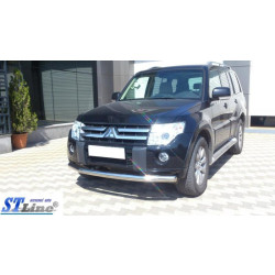Купити Передній захист ST008 (нерж.) для Mitsubishi Pajero Wagon IV