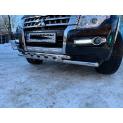 Купити Передній захист ST015 (нерж.) для Mitsubishi Pajero Wagon IV