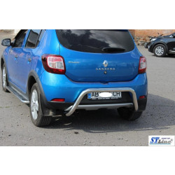 Купити Задня дуга AK007 (нерж) для Renault Sandero 2013-2022 рр