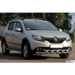 Купити Передня дуга ST015 (нерж.) для Renault Sandero 2013-2022 рр