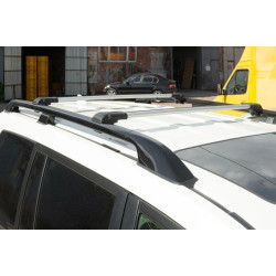 Купити Багажник (поперечини) на звичайні рейлінги під ключ WingBar V1 (2 шт) до 110 см, Чорний для Ford Kuga 2008-2013 рр