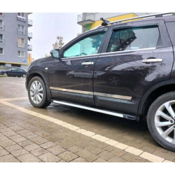 Купити Бокові пороги Maya V1 (2 шт., алюміній) Коротка база для Nissan Qashqai 2010-2014рр