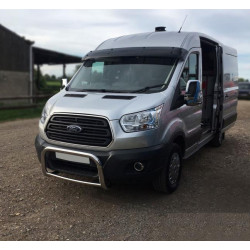 Купити Козирьок на лобове скло (чорний глянець, 5мм) для Ford Transit 2014- рр