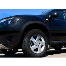 Купити Накладки на арки (4 шт., чорний метал) Чорний мат для Renault Duster 2008-2017 рр