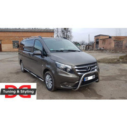 Купити Бічні труби 2 шт., нерж.) d60, Коротка/Середня бази для Mercedes Vito / V-class W447 2014- рр