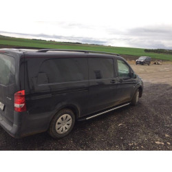 Купить Рейлинги черные ELITE (пласт. ножки) Короткая база (SHORT) для Mercedes Vito/V-class W447 2014- гг