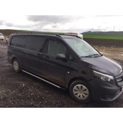 Купить Рейлинги черные ELITE (пласт. ножки) Длинная база (EXTRALONG) для Mercedes Vito/V-class W447 2014- гг