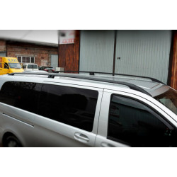 Купити Рейлінги чорні CAN Оригінальний дизайн (метал. ніжки) Коротка база (SHORT) для Mercedes Vito / V-class W447 2014- рр